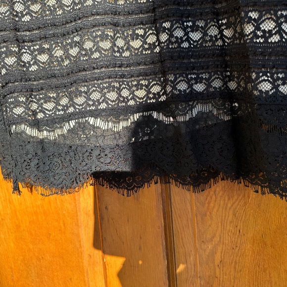 Sundance lace sleeveless V-neck dress, black, mini, size Small - Picture 6 of 8